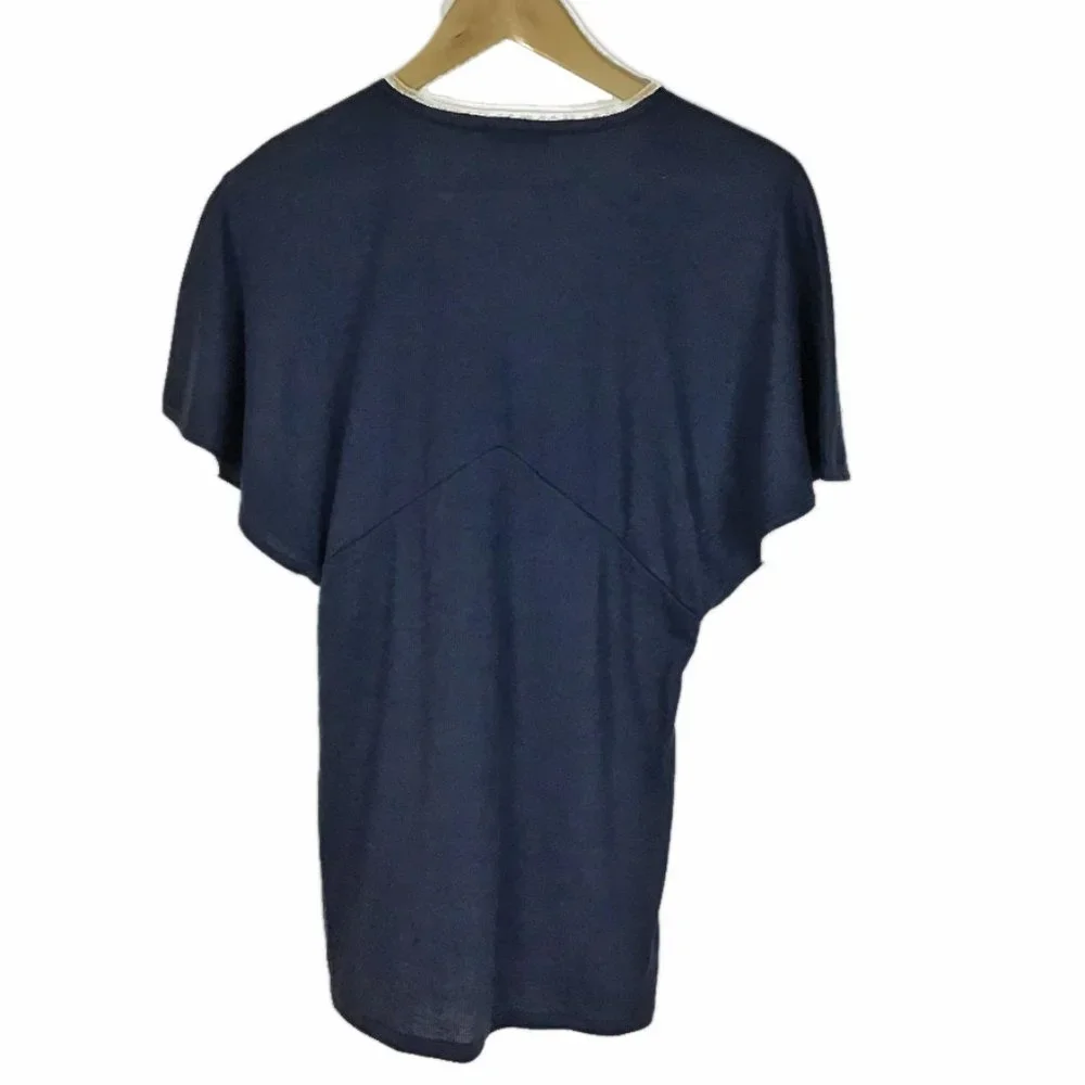 Custo Barcelona Vintage Blue Emblished T Shirt - Picture 9 of 12
